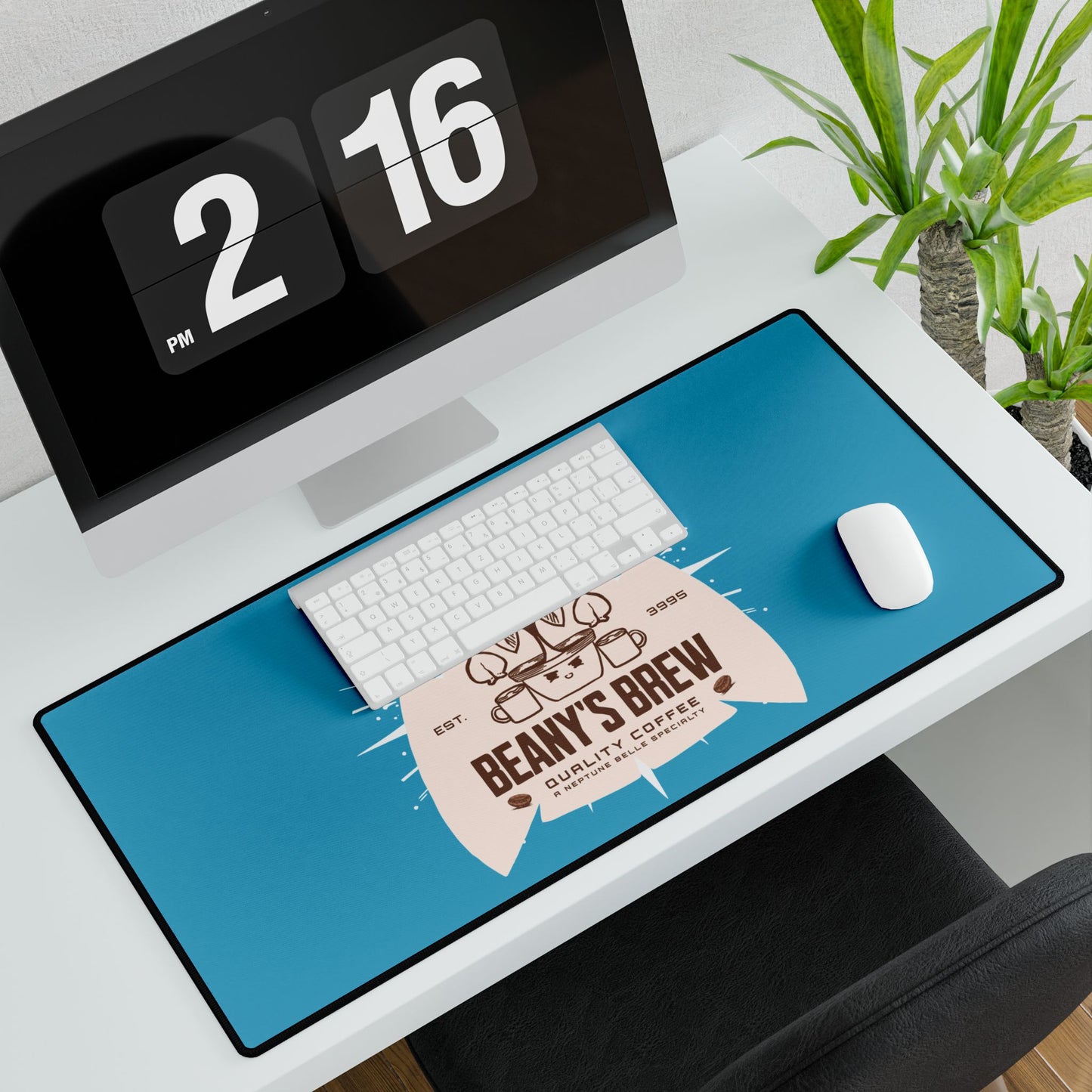 DESK MAT: Beany's Brew (Turquoise Variant)