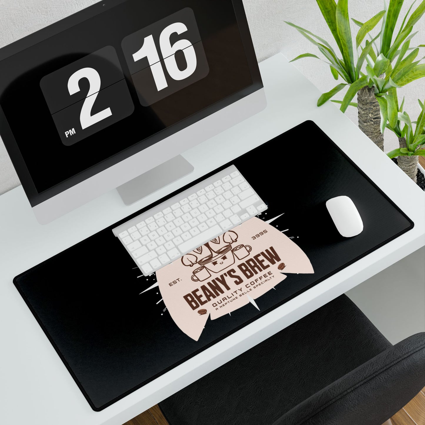 DESK MAT: Beany's Brew (Black Variant)
