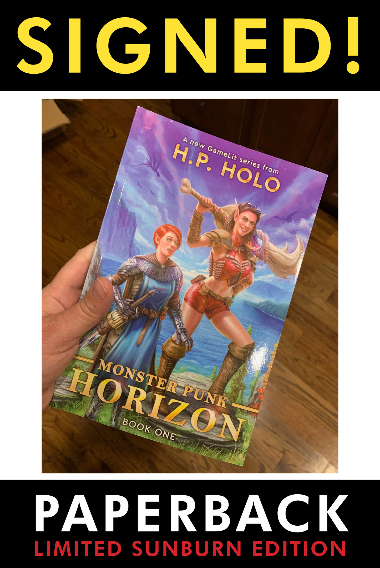 PRINT: Monster Punk Horizon (SIGNED Paperback - LIMITED SUNBURN EDITION)