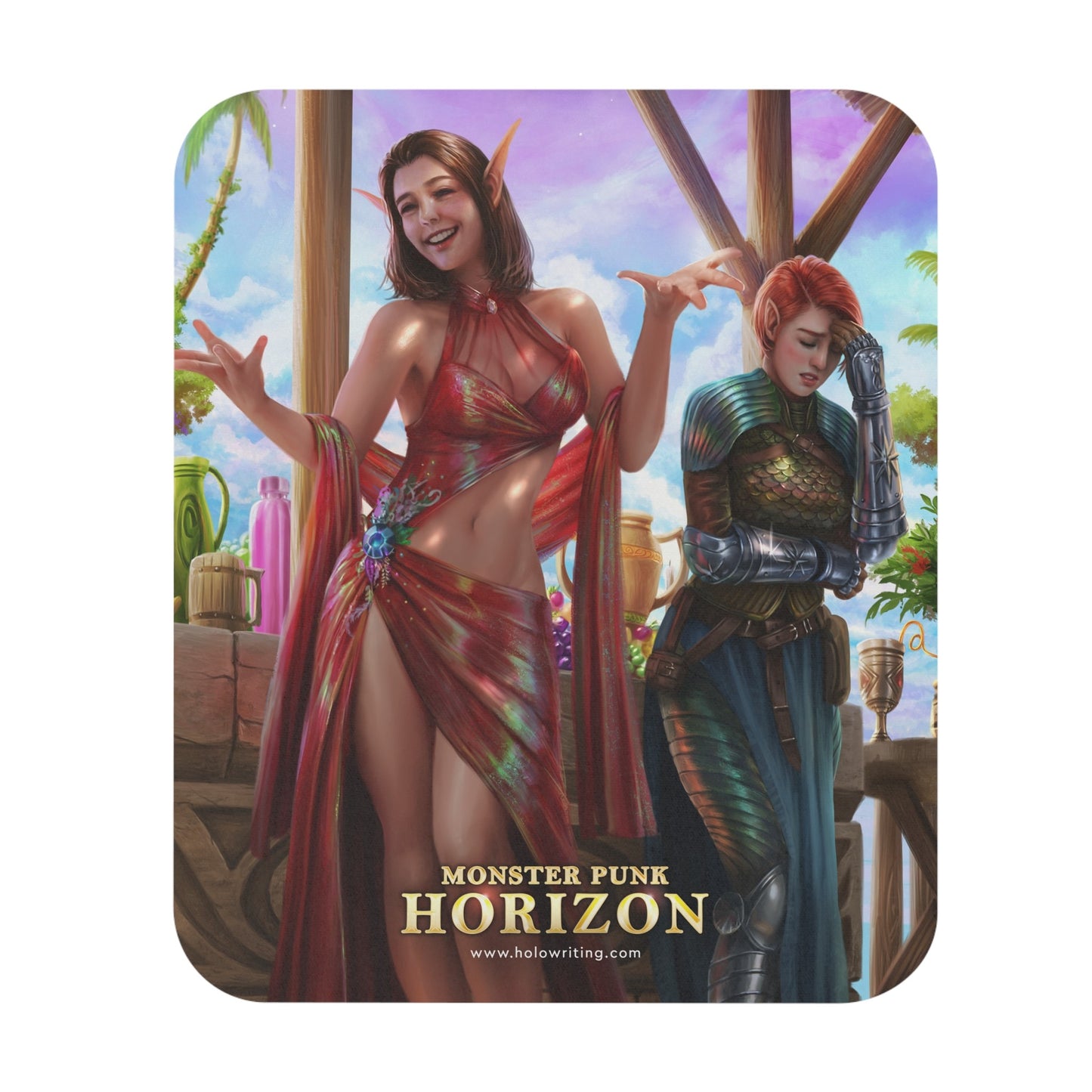 MOUSE PAD: Isekai Skies (Monster Punk Horizon #2) Cover Art
