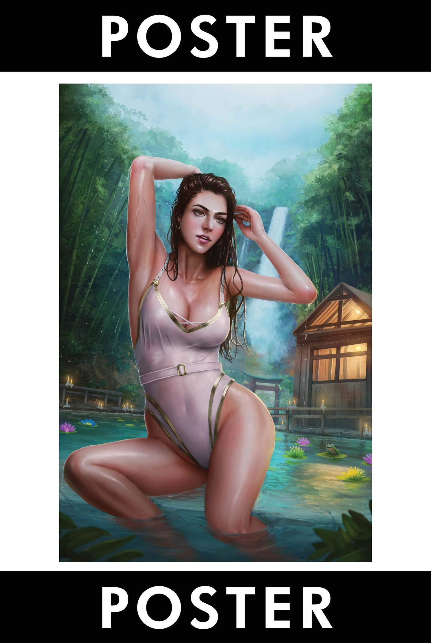 POSTER: The Hot Springs Episode (Titan Mage Side Quests #1) Cover Art - ONE PIECE VARIANT