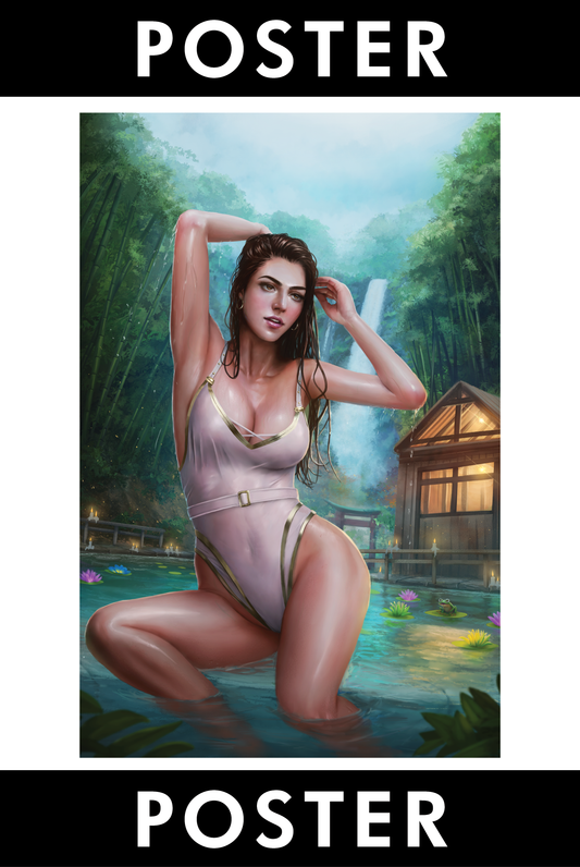 POSTER: The Hot Springs Episode (Titan Mage Side Quests #1) Cover Art - ONE PIECE VARIANT