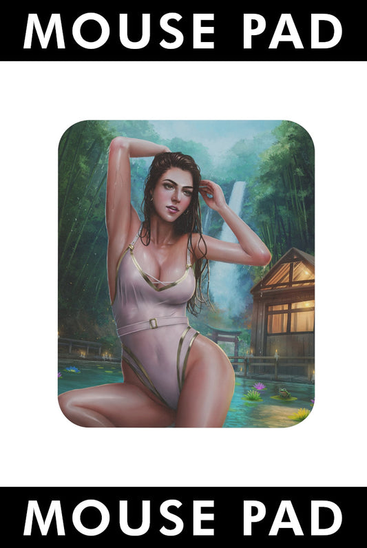 MOUSE PAD: The Hot Springs Episode (Titan Mage Side Quests #1) Cover Art - ONE PIECE VARIANT