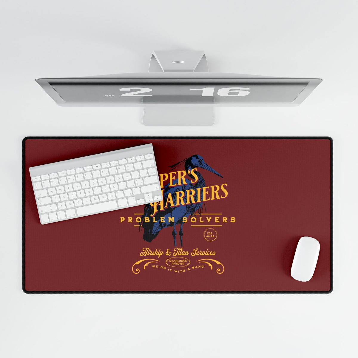 DESK MAT: Harper's Harriers Logo