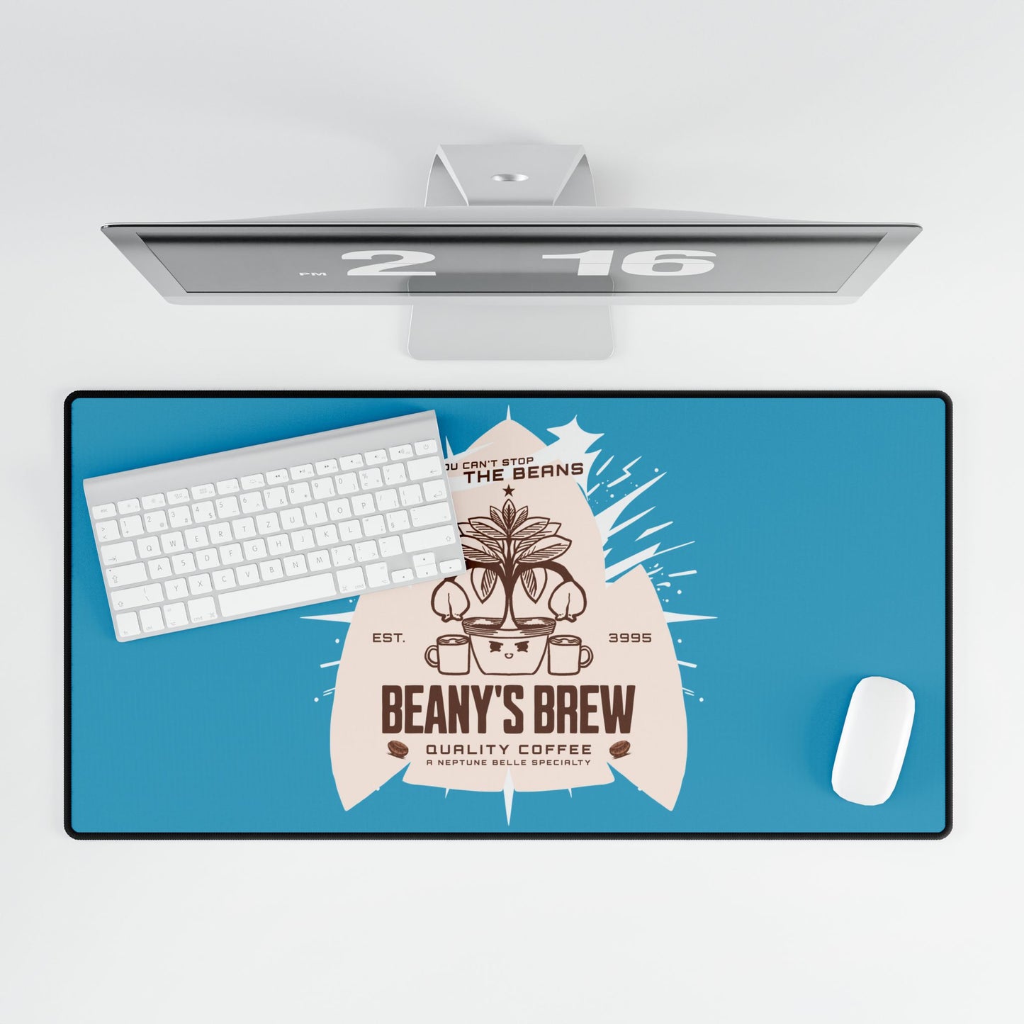 DESK MAT: Beany's Brew (Turquoise Variant)