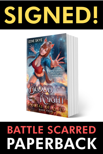 SIGNED PRINT [BATTLE SCARRED]: Blood Knight: Portal of Gold (Paperback)