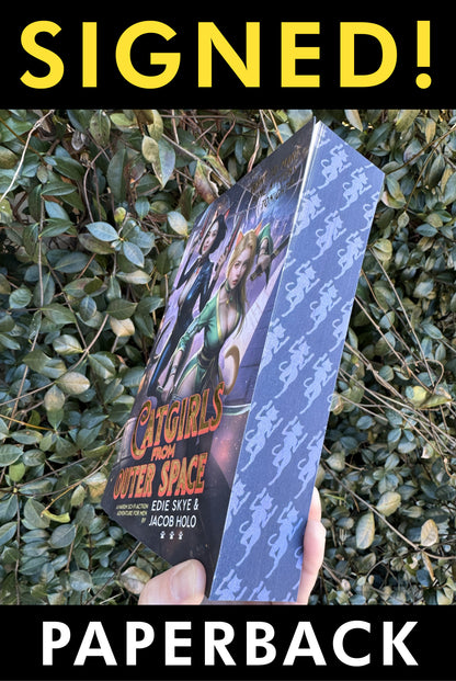 PRINT: Catgirls from Outer Space SIGNED PAPERBACK (Gold Foil & Painted Edges Premium Edition)