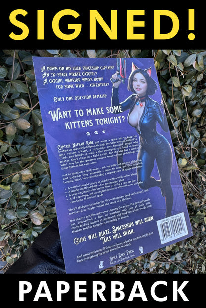 PRINT: Catgirls from Outer Space SIGNED PAPERBACK (Gold Foil & Painted Edges Premium Edition)