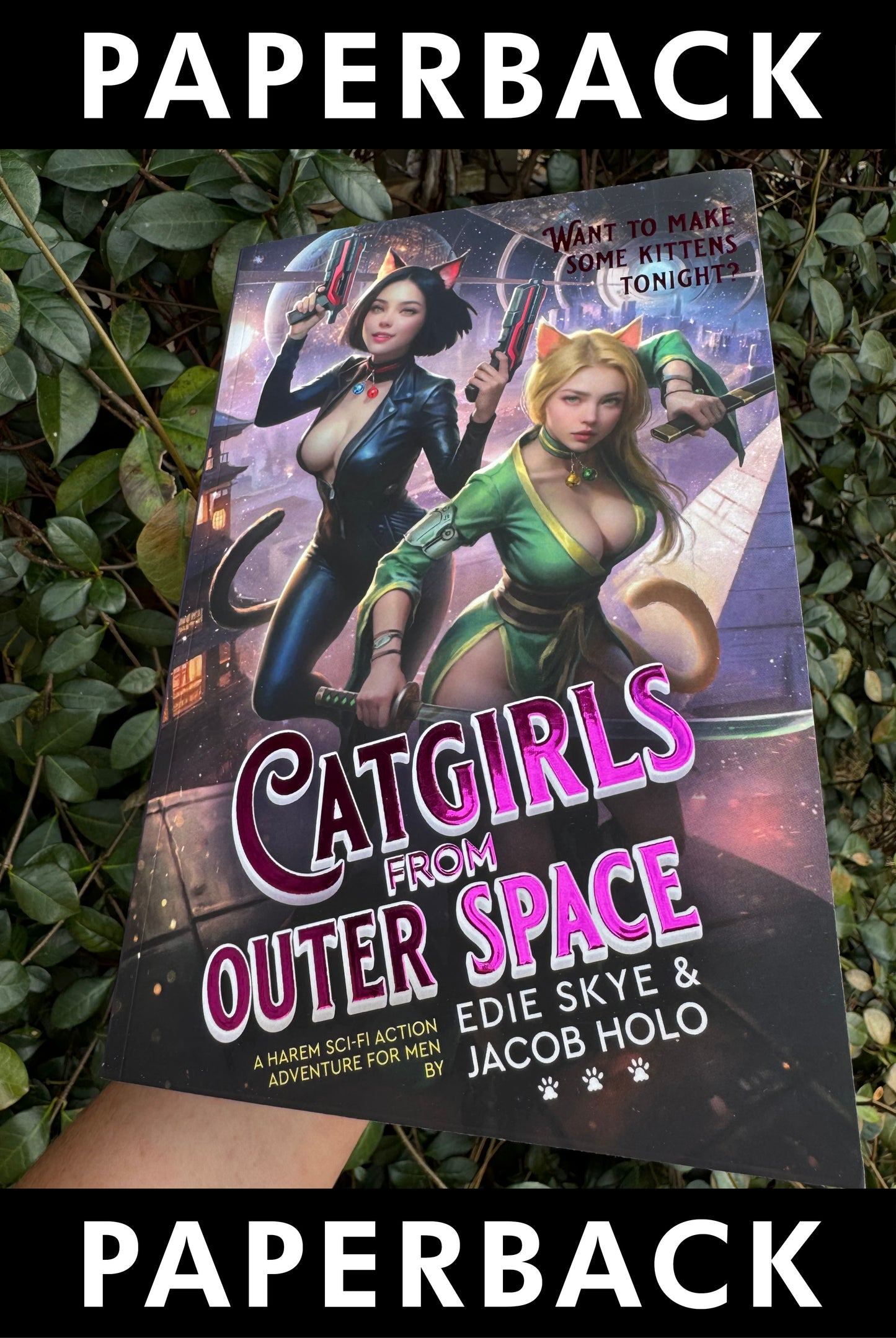 PRINT: Catgirls from Outer Space (Pink Foil & Painted Edges Premium Edition Paperback)