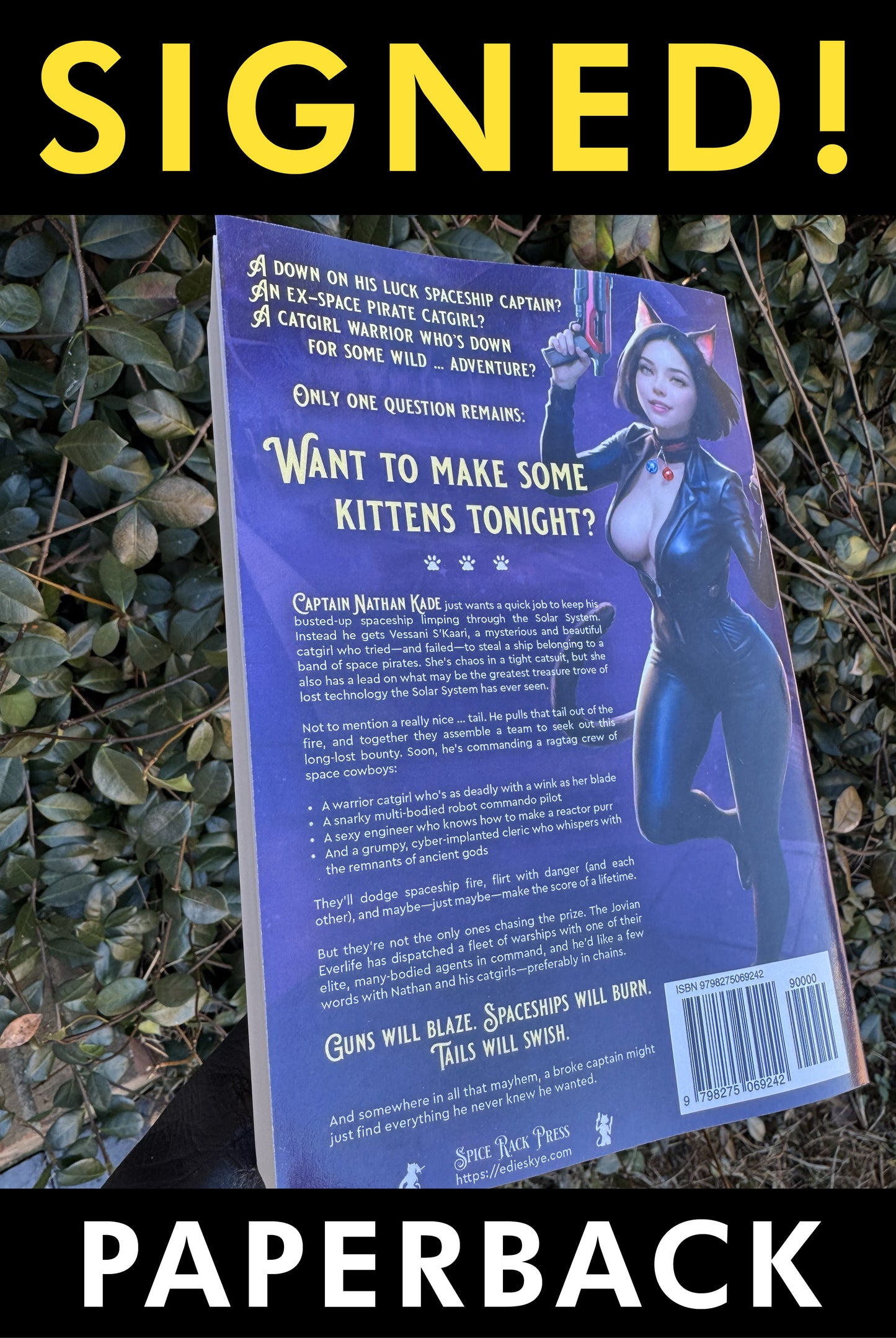 PRINT: Catgirls from Outer Space SIGNED PAPERBACK