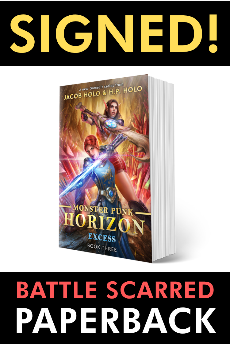 SIGNED PRINT [BATTLE SCARRED]: Excess (Monster Punk Horizon #3) (Paperback)