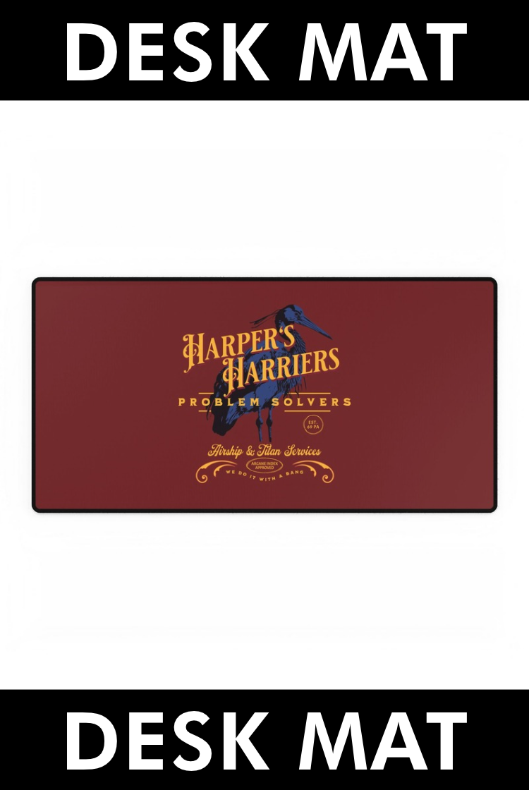 DESK MAT: Harper's Harriers Logo