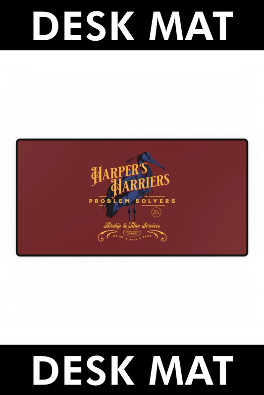 DESK MAT: Harper's Harriers Logo