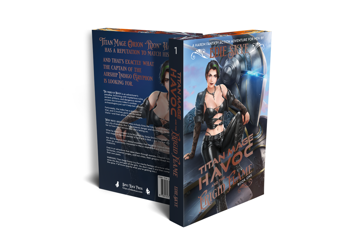 SIGNED PRINT: Titan Mage Havoc and the Frigid Flame PAPERBACK - Sanja Grimes Variant (Gold Iridescent Foil & Painted Edges Special Edition)