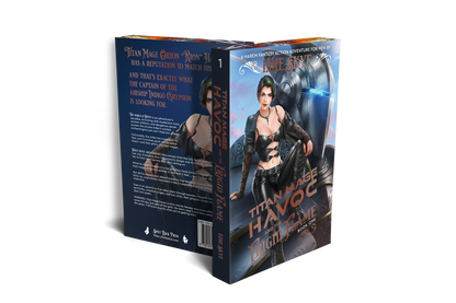 SIGNED PRINT: Titan Mage Havoc and the Frigid Flame PAPERBACK - Sanja Grimes Variant (Gold Iridescent Foil & Painted Edges Special Edition)