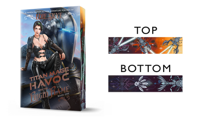 SIGNED PRINT: Titan Mage Havoc and the Frigid Flame PAPERBACK - Sanja Grimes Variant (Gold Iridescent Foil & Painted Edges Special Edition)